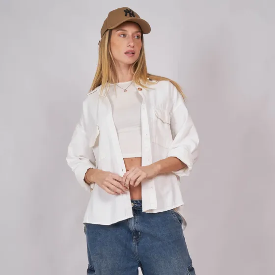 Customs Ba Camisaco Oversize Mujer Gabardina Talles Amplios
