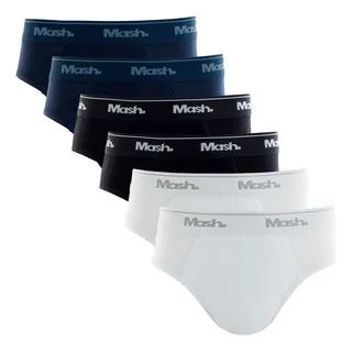 Kit 6 Cuecas Slip AlgodĂŁo Cotton Menino Bordado Mash Kit 6 Cuecas Slip AlgodĂŁo Cotton Menino Bordado Mash