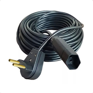 Extensão Elétrica 20m 20a Cabo Pp 2x1,5 Reforçado Preta Extensão Elétrica 20m 20a Cabo Pp 2x1,5 Reforçado Preta