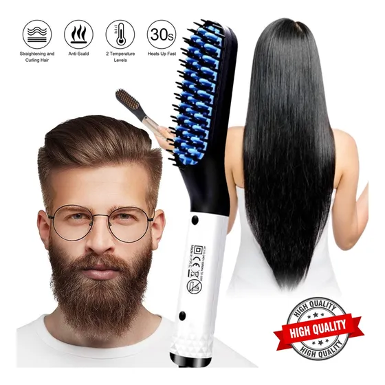 Cepillo Peine Alisador De Cabello Barba Para Hombre Y Mujer