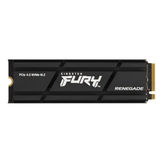 Ssd M.2 Nvme 2tb Kingston Fury Renegade Fyrdk/2000g Pcie 4.0 Com Dissipador Compatível Com Pc Notebook Ps5 Xbox Series S/x Cor Preto