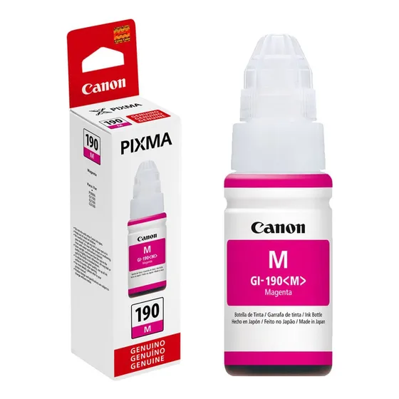 Botella De Tinta Canon Gi-190 7000 Páginas 70ml, Magenta