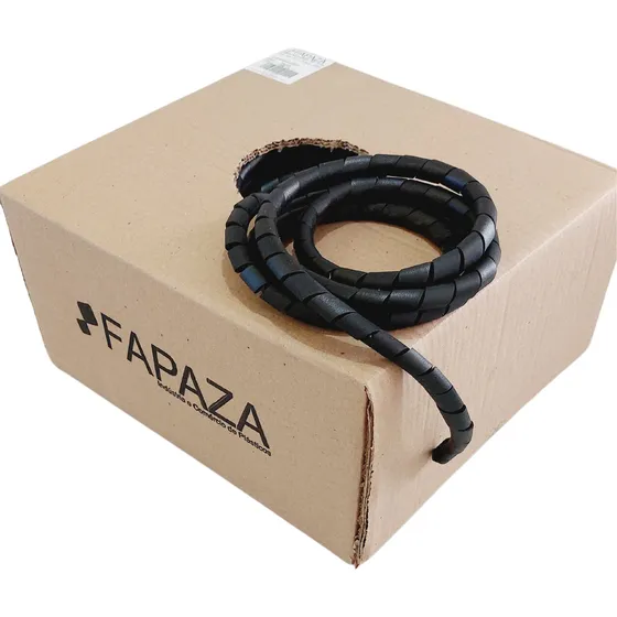 Fapaza Organizador De Cabos Espiral 1/2 polegada com 50 metros cor preto