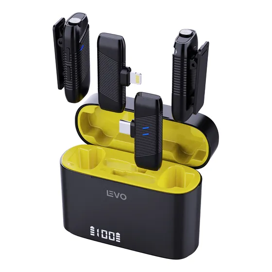 Kit Micrófono De Solapa Inalámbrico Lavalier Echopro Levo