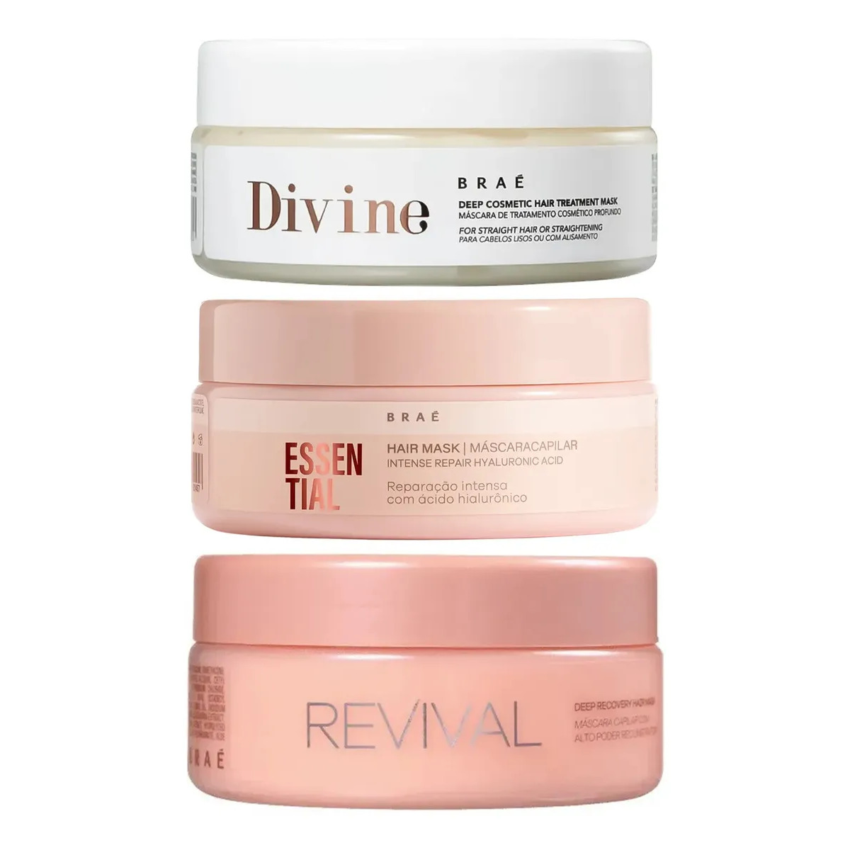 Braé Cronograma Capilar 3 Máscaras Divine,essential,revival