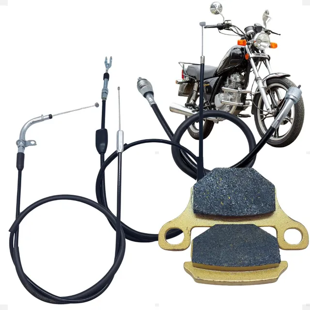 Kit Intruder 125 Pastilha De Freio + Cabo Embreagem Acelera
