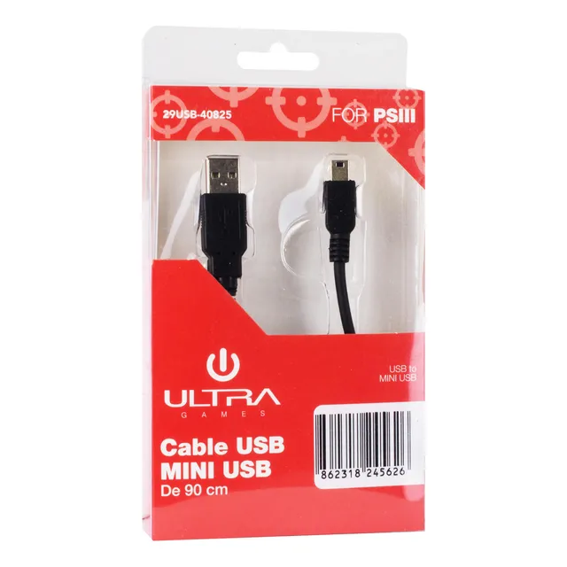 Cable Usb A Mini Usb Color Negro
