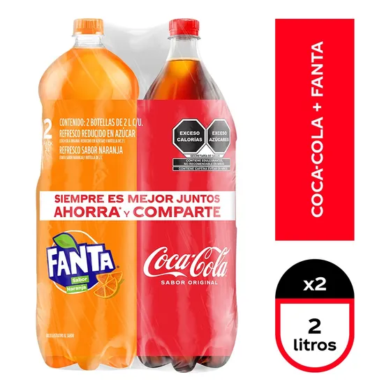 Refresco Coca Cola Original más Refresco Fanta 2L