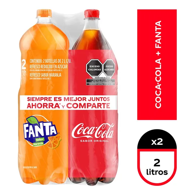 Refresco Coca Cola Original más Refresco Fanta 2L