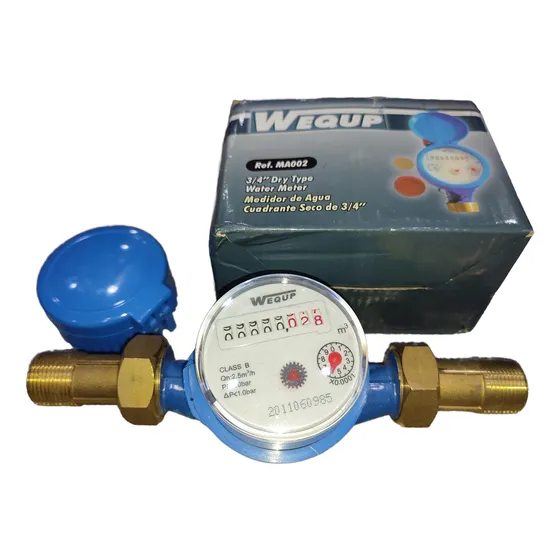 Medidor Contador De Flujo De Agua 3/4  Wequp Cuadrante Seco