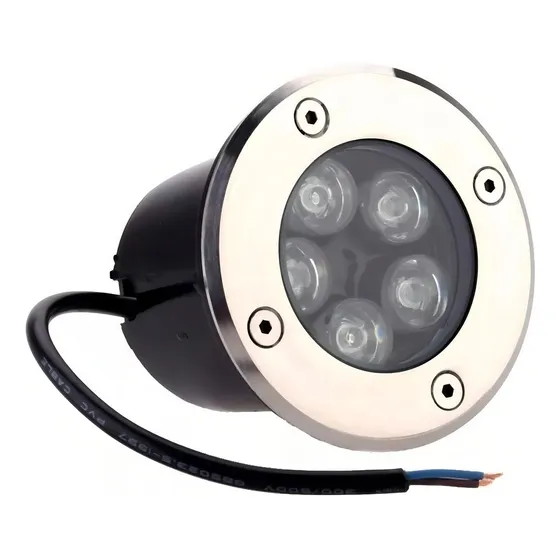 Balizador Spot Led Chão Piso Jardim 5w Embutir Branco Frio Cor da cúpula Cromada
