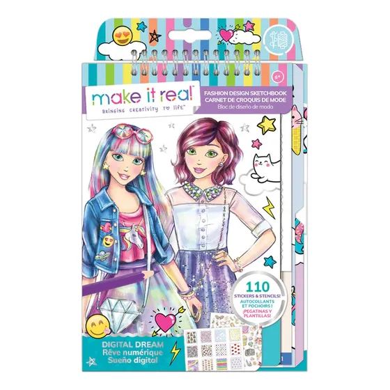 Libreta Para Colorear Para Niñas Diseño De Moda Make It Real