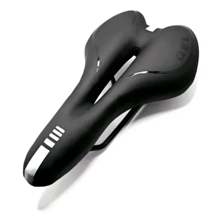 Selim Gel Antiprostático Galera Da Bike MTB Speed Vazado 275x155mm Preto