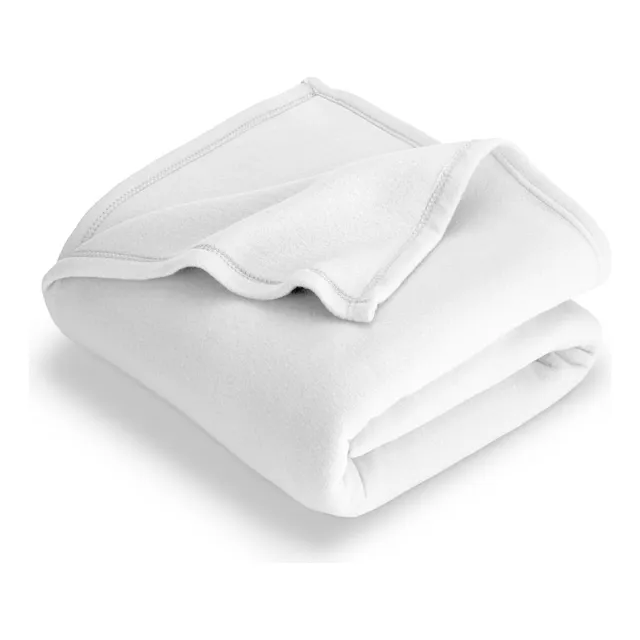 Colcha Polar Color Perla Premium Gruesa Queen Perla Lisa