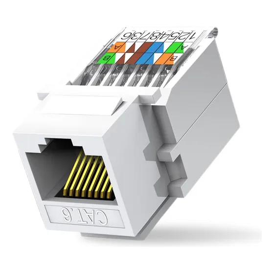 Paquete De 10 Conectores Rj45 Keystone Cat6 Sin Herramien...