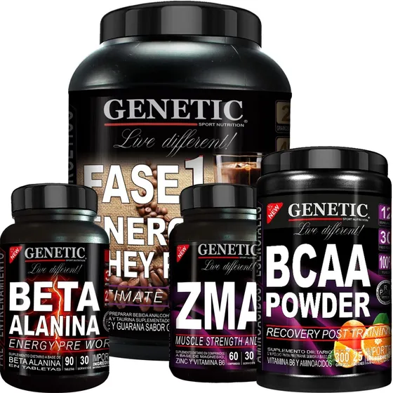 N° 1 Proteina Fase 1 Bcaa Powder Beta Alanina Zma Genetic