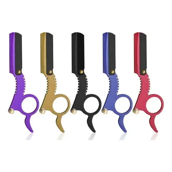 Navaja Recta De Acero Inoxidable, Navaja De Barbero 