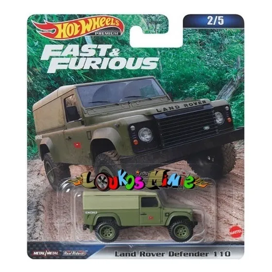 Hot Wheels Land Rover Defender Premium Rápido y Furioso 2/5 Color Verde