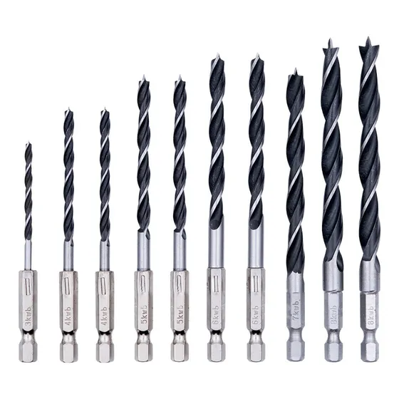Set De 10 Mechas Brocas Madera Germany Einhell P/ Taladro