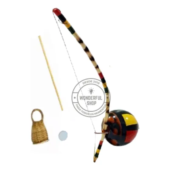 Berimbau Infantil Pintado 60 Cm, Kit Completo - 1 Unidade