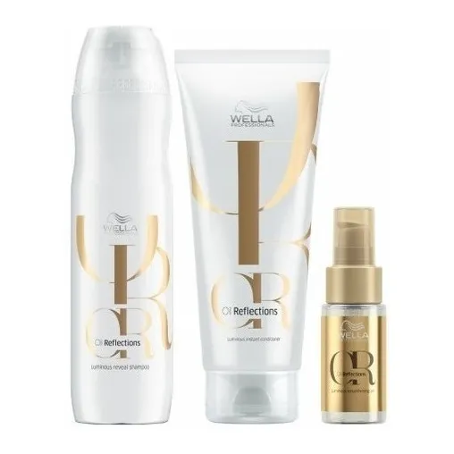 Wella Kit Oil Reflections Shampoo 250ml+cond 200ml+óleo 30ml