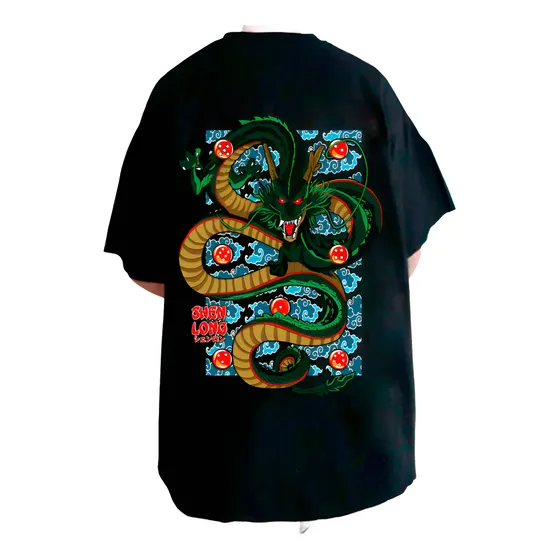 Camiseta Oversized Filmes Unissex Algodão Dragão Geek Shen