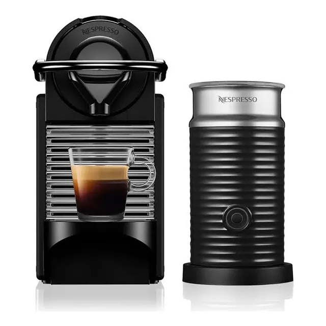Cafetera Nespresso Pixie Y Aeroccino Plateado