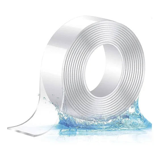 Cinta Doble Adhesiva Nano Lavable Transparente Reutilizable
