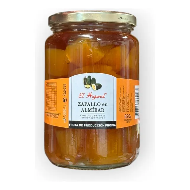 Zapallos En Almibar *820g El Higueral 