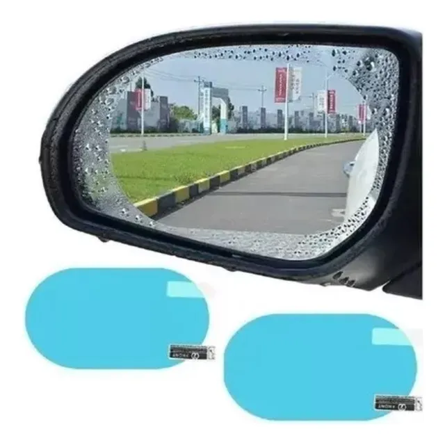 Lamina X2 Espejo Lateral Del Auto Camioneta Anti Lluvia Luz