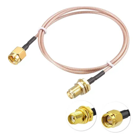 Cable Extensor Pigtail Sma Rg316 Coaxial Macho Hembra 50cm