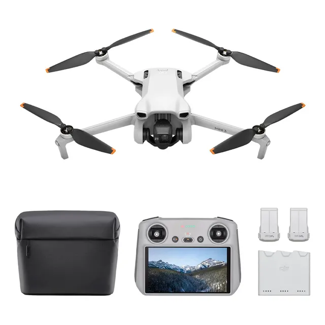 Mini drone DJI Mini 3 RC Fly More Combo Plus con cámara 4K blanco 3 baterías