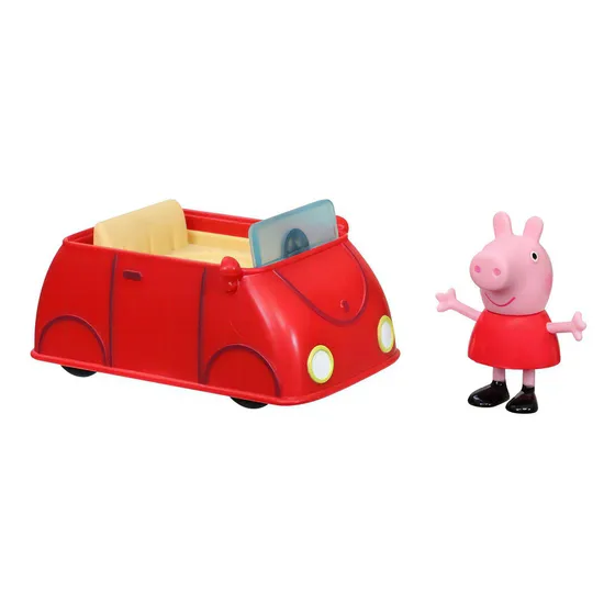 Peppa Pig - Figura + Vehículo Auto Rojo Hasbro