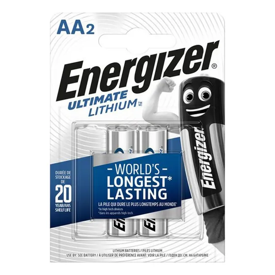 2 Pilas Baterias  Aa Litio Energizer Ultimate Lithium 2 Und
