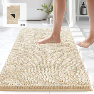Alfombras De Baño De Chenilla Ztionhd Juntos De 2 Piezas, De Alfombras De Baño De Chenilla Ztionhd Juntos De 2 Piezas, De
