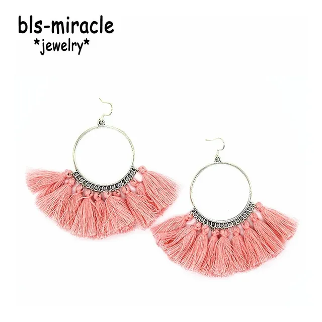 Aretes De Borla Pendientes Para Las Mujeres Bohemia Mujer 