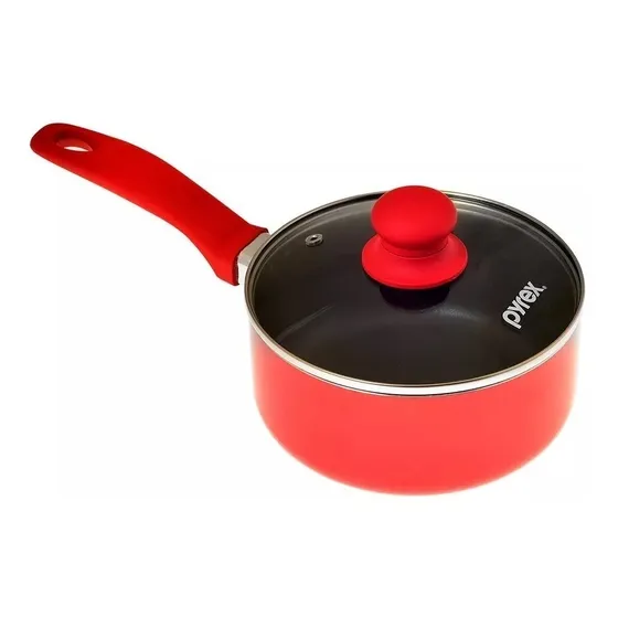 Cacerola Pyrex 18 Cm Con Mango Teflon Antiadherente Con Tapa