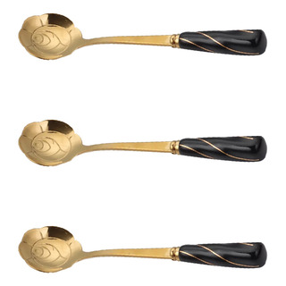 Cucharas De Acero Inoxidable Con Mango De Cerámica, 3 Cuchar Cucharas De Acero Inoxidable Con Mango De Cerámica, 3 Cuchar