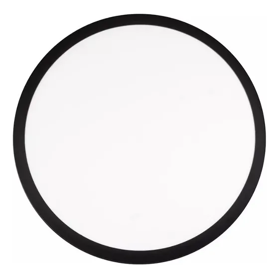 Lampara Panel Led Plafon Sobreponer 30 Cm Redonda 24w Negra Color Negro