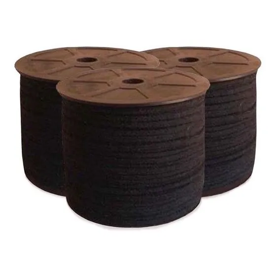 Corda Cordão Colorido Preto De Algodão Trançado 6mm 50mt 