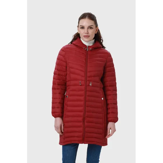 Parka Mujer Modelo Largo Rojo