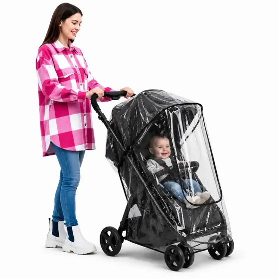 Cubre Lluvia Universal Transparente para Coche de Bebé impermeable Blue Kids