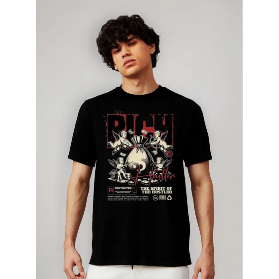 Playera Urban Streetwear Diseño 199 Rich Hustler Beloma