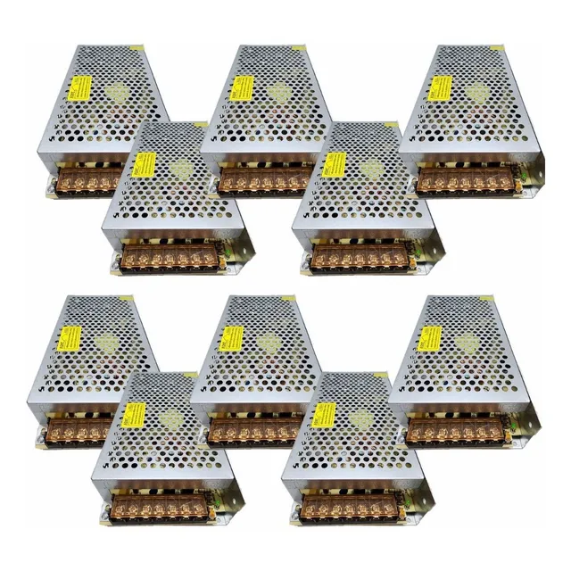 Transformador Fuente Poder Driver 12v 16.5a 200w 10 Piezas