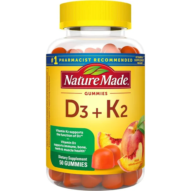 Vitamina D3 + K2 Nature Made 50 Gomitas