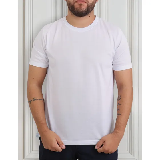 3 Camisetas Brancas Camisas 100% Poliéster Sublimação Full