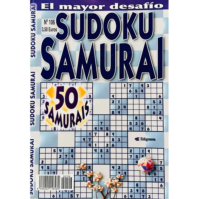 Sudoku Samurai Edigrama N° 106 - 50 Juegos