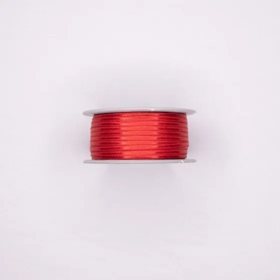 Cinta Roja Raso Tela Satín Moños 100 Mts X 3mm