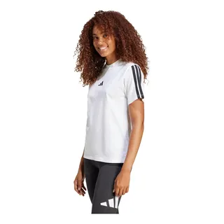 Camiseta AlgodĂŁo Essentials TrĂȘs Listras adidas Camiseta AlgodĂŁo Essentials TrĂȘs Listras adidas