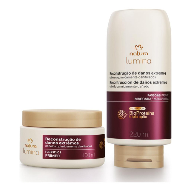 Kit Tratamento Para Cabelos Quimicamente Danificados Lumina Kit Tratamento Para Cabelos Quimicamente Danificados Lumina